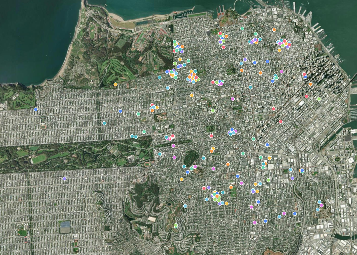 Satellite map