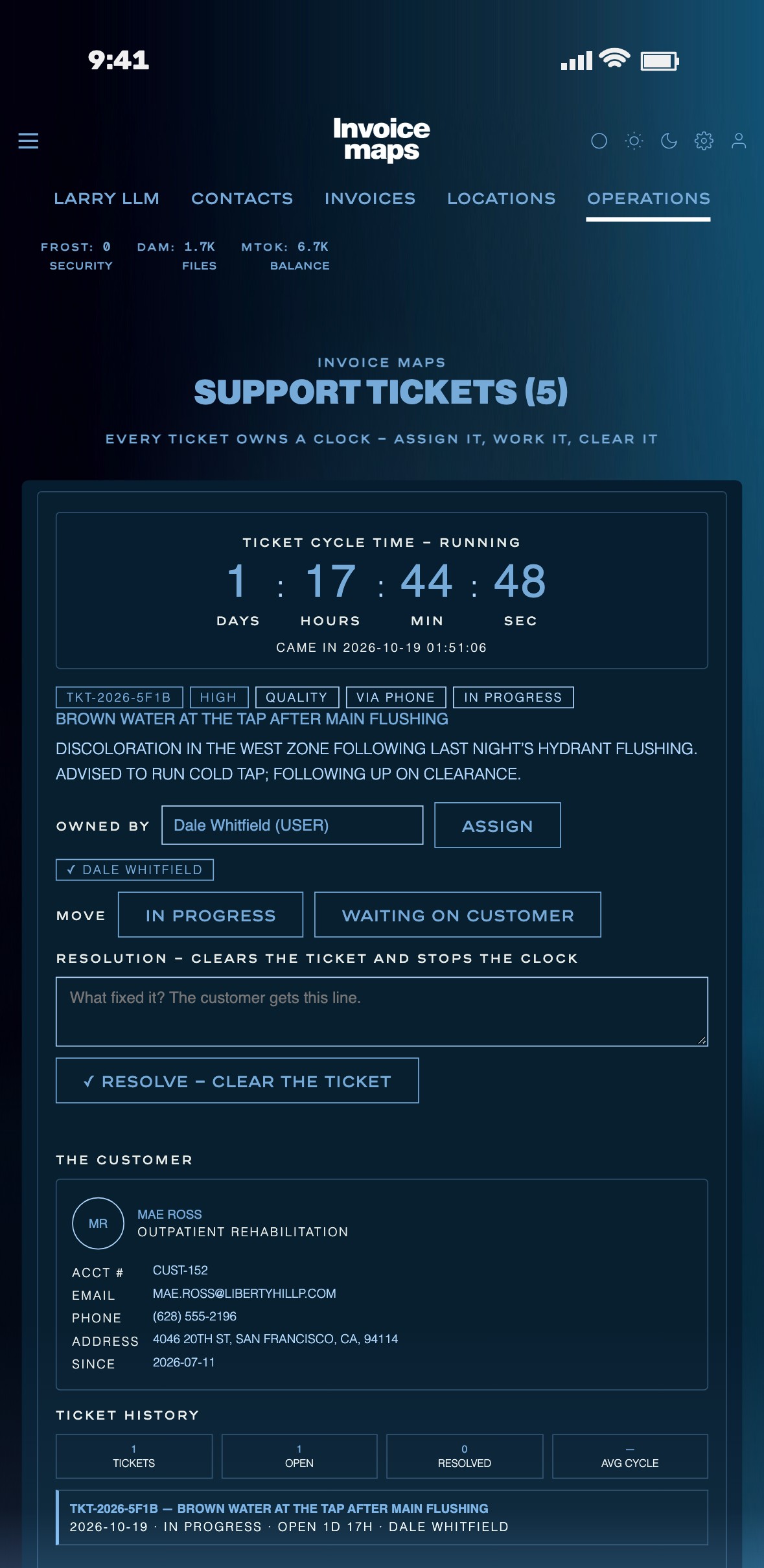 Support tickets